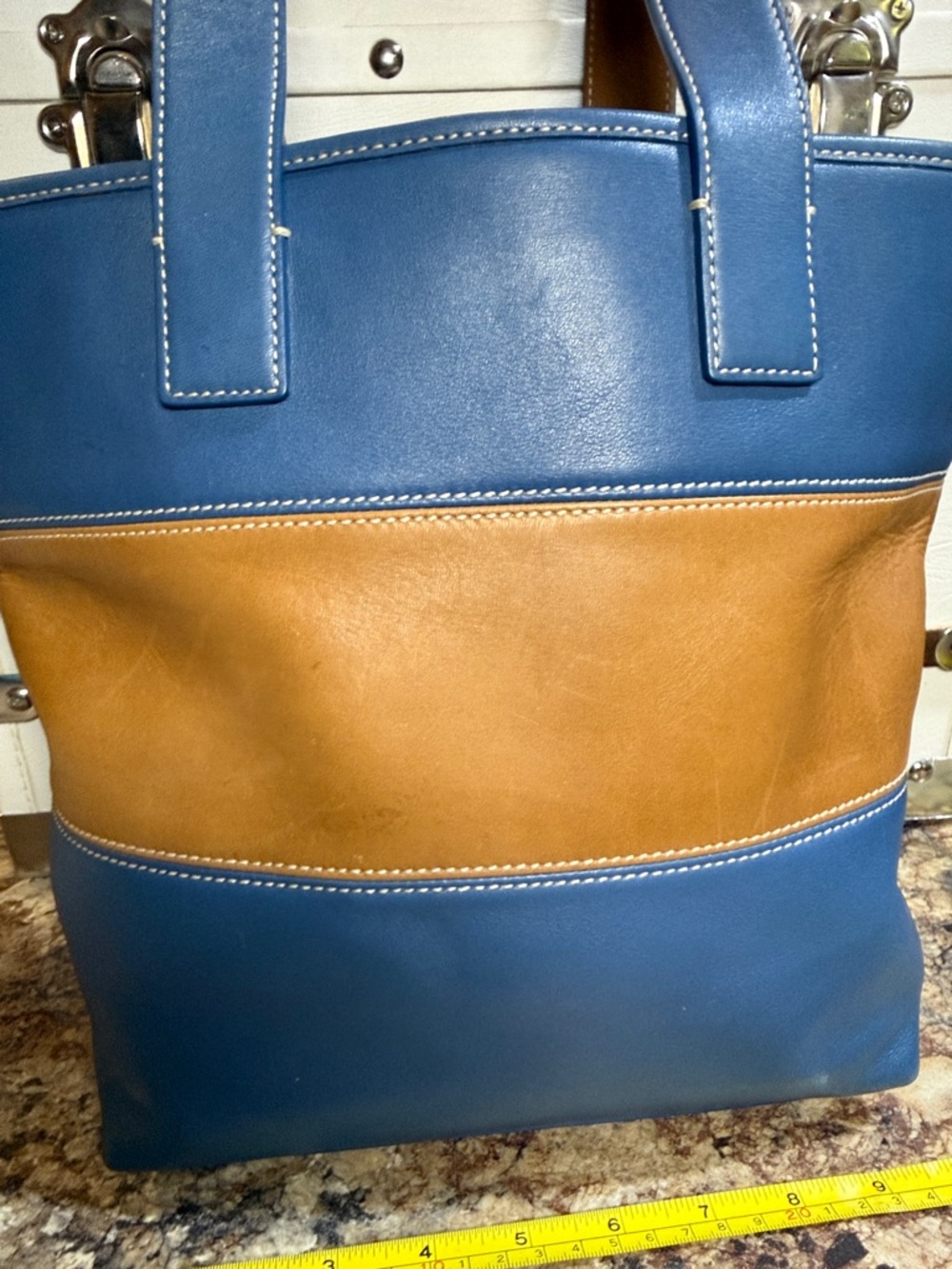 Coach vintage Rugby Stripe Tote (style #9348) - Picture 6 of 12